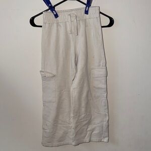 Zara Kids Cream Cargo Sweatpants